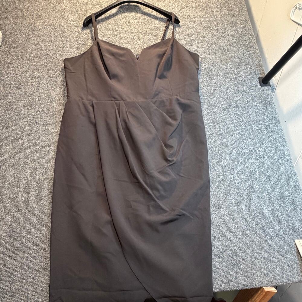 City Chic Black Sassy Tulip Midi Cocktail Party Dress Plus Size XL 22 NEW